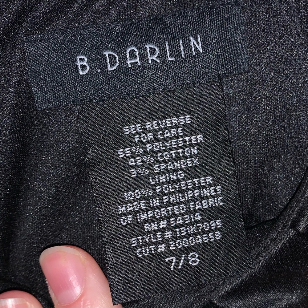 B.Darlin Satin Black Dress. - Picture 3 of 3